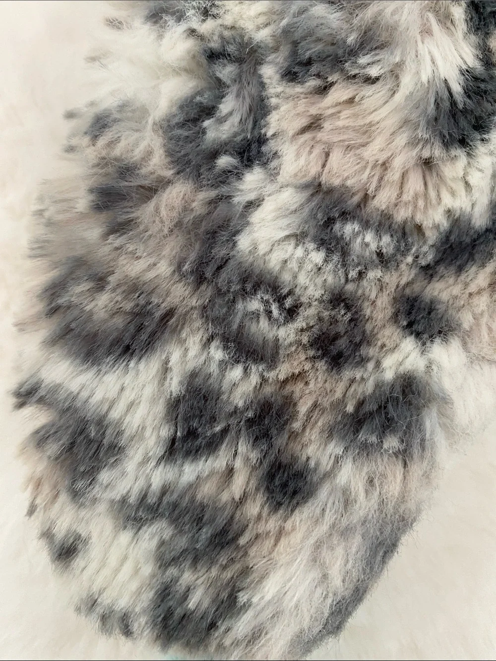 Justice Faux Fur Animal Ear Hat with Aqua Lining and Glitter 'K'